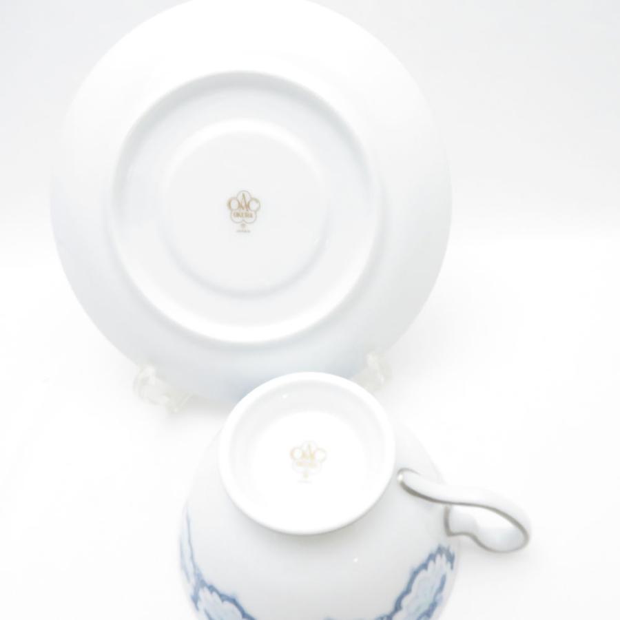 美品 OKURA 大倉陶園 呉須正倉院 カップ＆ソーサー 1客 ティー コーヒー 碗皿 SO2350J2_3