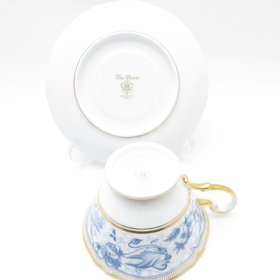 大倉陶園 美品 OKURA 呉須シルクロード カップ＆ソーサー ティー
