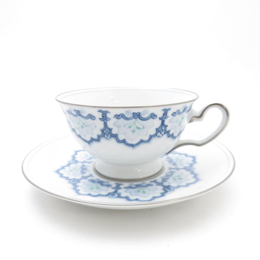 美品 OKURA 大倉陶園 呉須正倉院 カップ＆ソーサー ティー コーヒー 