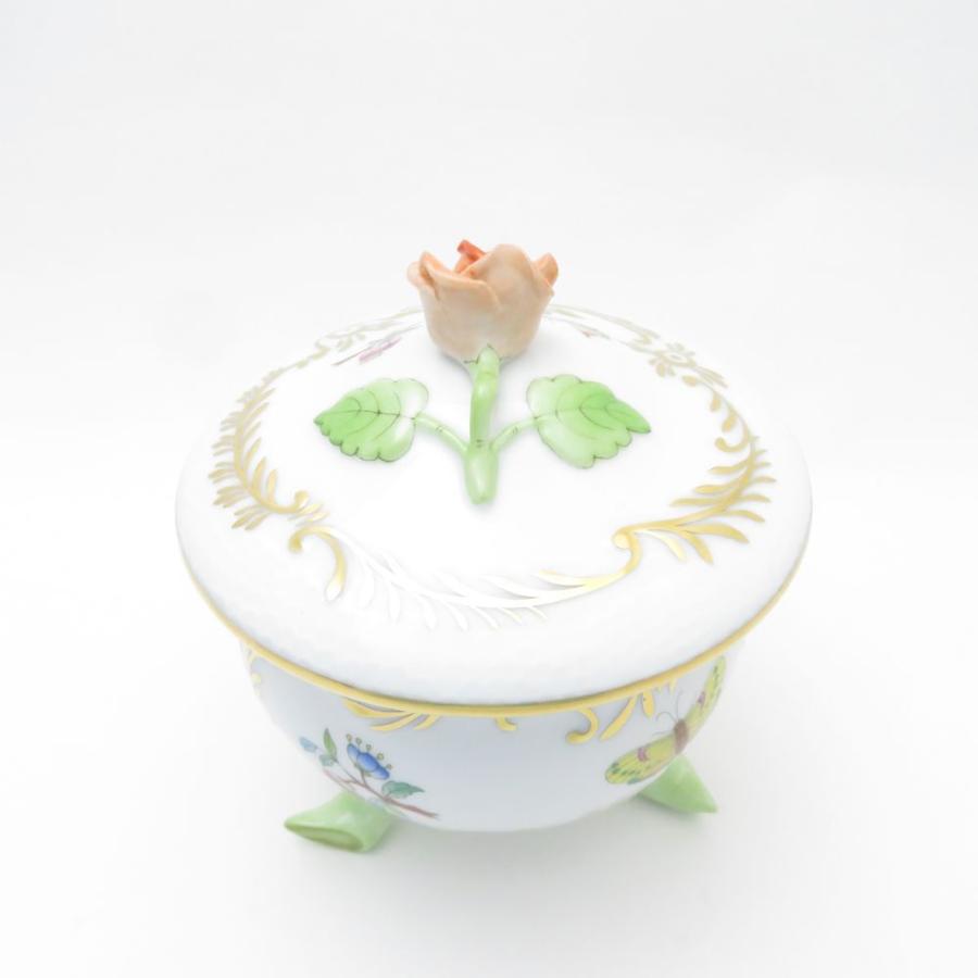 【美品送料込】ヘレンド小物入れ ヘレンド（HEREND） 美品 小物入れ 1点 脚付きボンボン入れ ST406X1