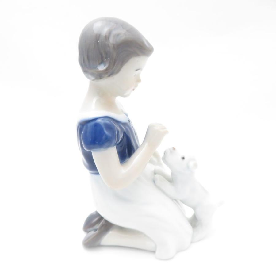 希少 天使 陶器 ロイヤルコペンハーゲン24kt 〈SONG BOOK〉1体のみ ROYAL COPENHAGEN（ロイヤルコペンハーゲン） 美品 少女と犬 フィギュ