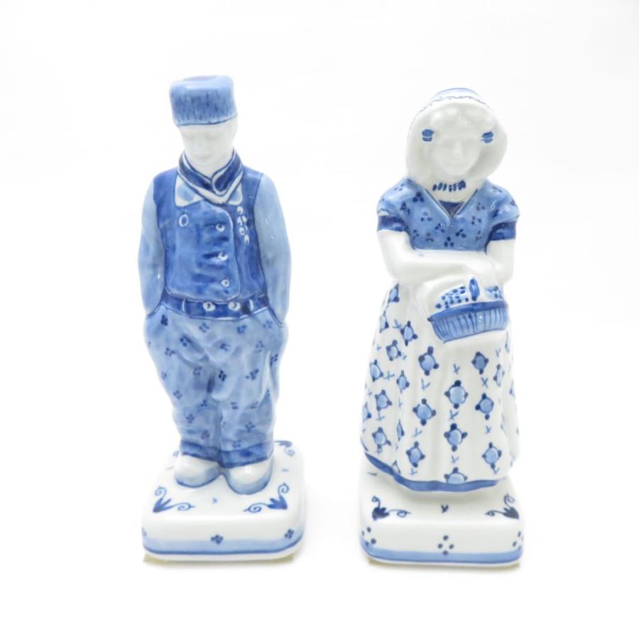 ヴィンテージロイヤルデルフト　 大型フィギュリン　ファーマーと妻 美品 ROYAL DELFT ロイヤル デルフト ファーマーと妻 small フィギュ