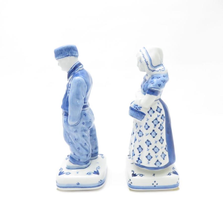  DELFT ロイヤルデルフォト ファーマーと妻 置物 陶器 オランダ 美品 ROYAL DELFT ロイヤル デルフト ファーマーと妻 small フィギュ