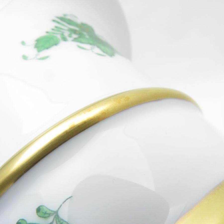 ヘレンド（HEREND） 美品 アポニーグリーン AV 6422 花瓶 1点