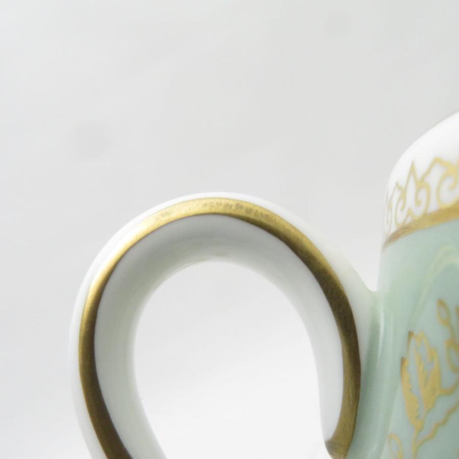 美品 WEDGWOOD ウェッジウッド コロンビア セージ グリーン デミタスカップ＆ソーサー 2客 ペア コーヒー 珈琲 テーブルウェア SU12455C2の画像