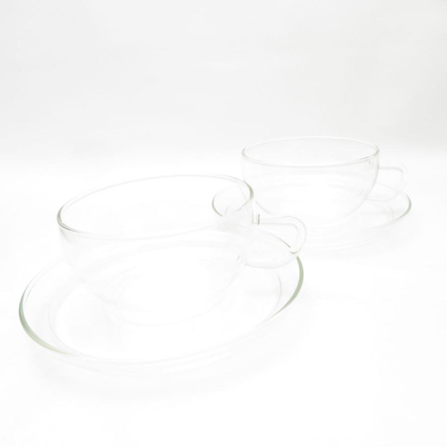美品 JENAER GLAS イエナグラス カップ＆ソーサー 2客 耐熱ガラス ペア クリア ドイツ製 テーブルウェア SU12787G2 美品 JENAER GLAS イエナグラス カップ＆ソーサー 2客 耐熱ガラス ペア
