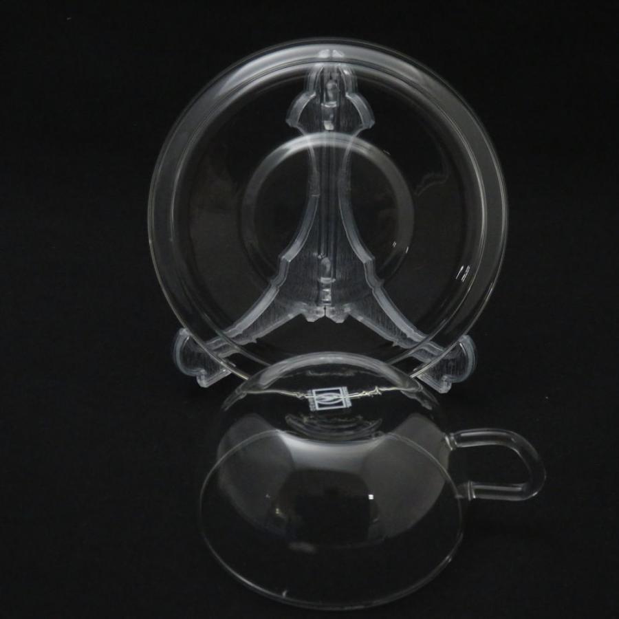 美品 JENAER GLAS イエナグラス カップ＆ソーサー 2客 耐熱ガラス ペア