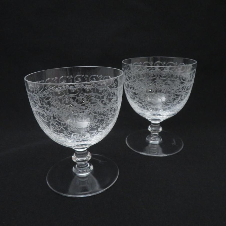 バカラ（Baccarat） 美品 ローハン ワイングラス 2客 クリスタル ペア 