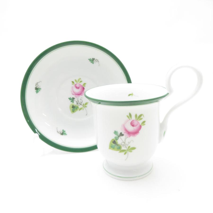 美品 Herend ヘレンド ウィーンのバラ VRH 4911 コーヒーカップ＆ソーサー ハイハンドル 薔薇 ばら SU13313D2_2