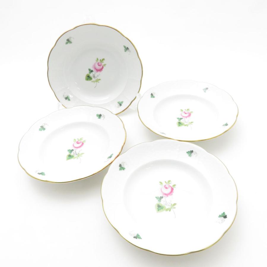未使用保管品☆ヘレンド ウィーンのバラ ミニプレート 12.5cm2枚 ヘレンド（HEREND） 美品 ウィーンの薔薇シンプル VRH-S 767 小皿 4枚