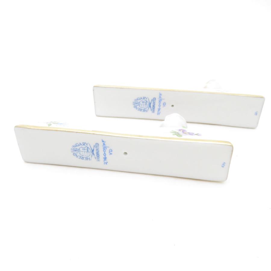 美品 Herend ヘレンド ミルフルール MF 276 ナイフレスト 2点 セット ローズ 小花 箸置き テーブルウェア SU13608E2 ヘレンド（HEREND） 美品 ミルフルール MF 276 ナイフレスト 2点