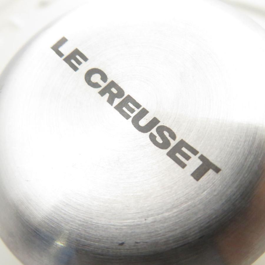 Le Creuset ルクルーゼ シグニチャー ココットロンド シルバーツマミ 両手鍋 鋳物ホーロー 22cm メレンゲ 3.3L 料理 調理器具 SU13680Zの画像