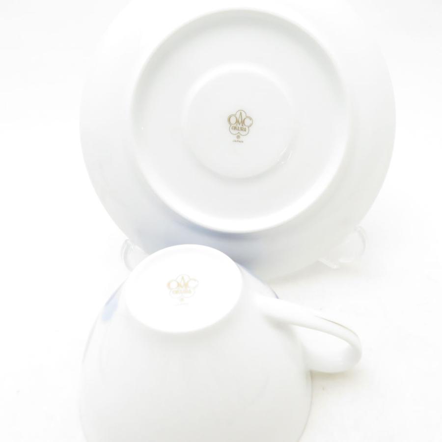 大倉陶園 美品 OKURA ブルーローズ 8211 カップ＆ソーサー 2客 ペア