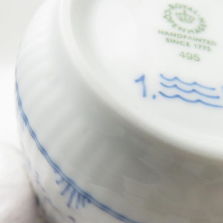 美品 ROYAL COPENHAGEN ロイヤルコペンハーゲン ブルーフルーテッドプレイン スタイルカップ 260ml マグ アイスクリーム SU13993A2の画像