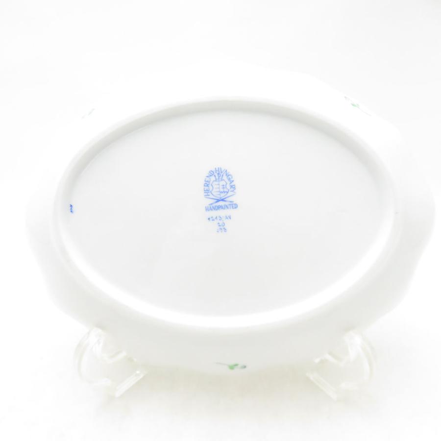 ヘレンド（HEREND） 美品 アポニーグリーン AV 1213 オーバル