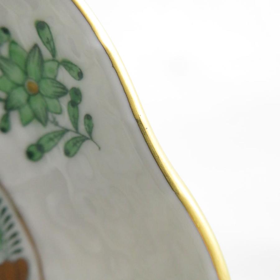 ヘレンド（HEREND） 美品 アポニーグリーン AV 1213 オーバル