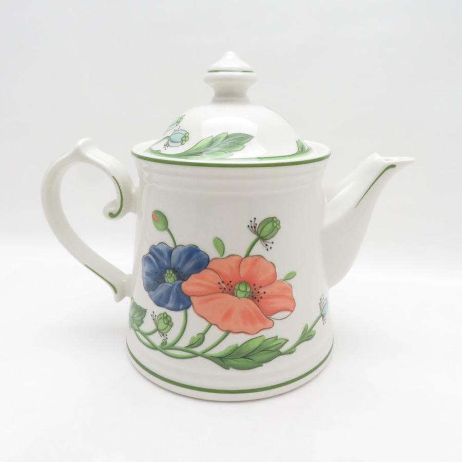 Villeroy\u0026Boch ビレロイ＆ボッホ Amapola アマポーラ ティーポット 茶器 花 廃盤 希少 レア ドイツ ポーセリン SU14153B4_1