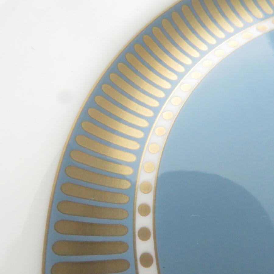 美品 WEDGWOOD ウェッジウッド HELIA ヘリア 中皿 15cmプレート パン 金彩 白 青 英国 SU14337H2_3