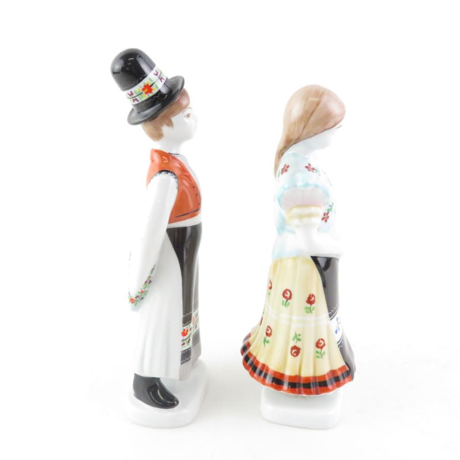 美品 HOLLOHAZA ホロハーザ フィギュリン 2点 ハンドペイント セット