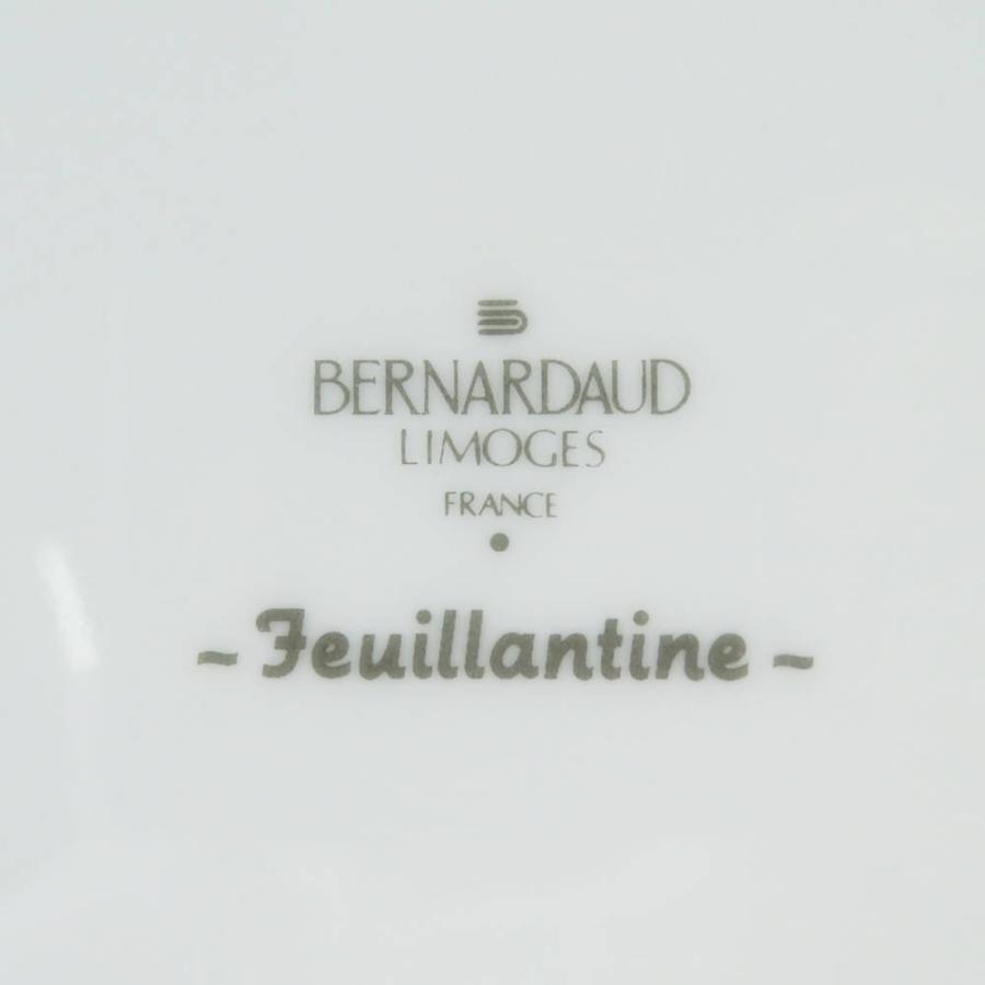 美品 BERNARDAUD LIMOGES ベルナルドリモージュ Feuillantine フィヤンティーヌ ティーカップ＆ソーサー 中皿 2点 トリオ1セット SU5980D｜uru-uru｜08