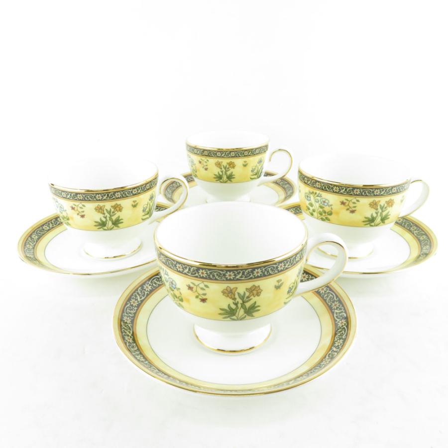 美品 WEDGWOOD ウェッジウッド インディア ティーカップ＆ソーサー 4客 