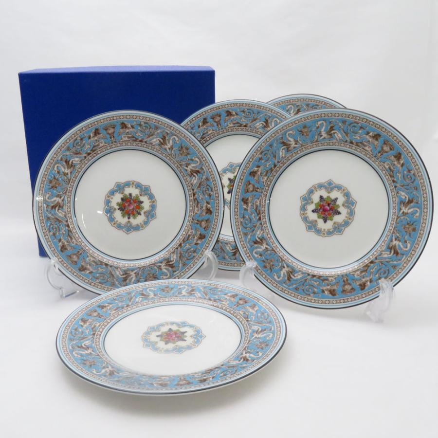 美品 WEDGWOOD ウェッジウッド フロレンティーンターコイズ 中皿 5枚 