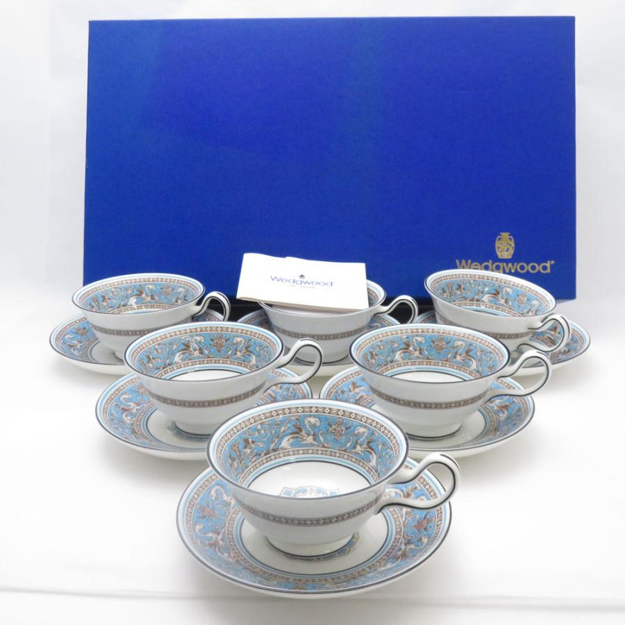美品 WEDGWOOD ウェッジウッド フロレンティーンターコイズ ティー 