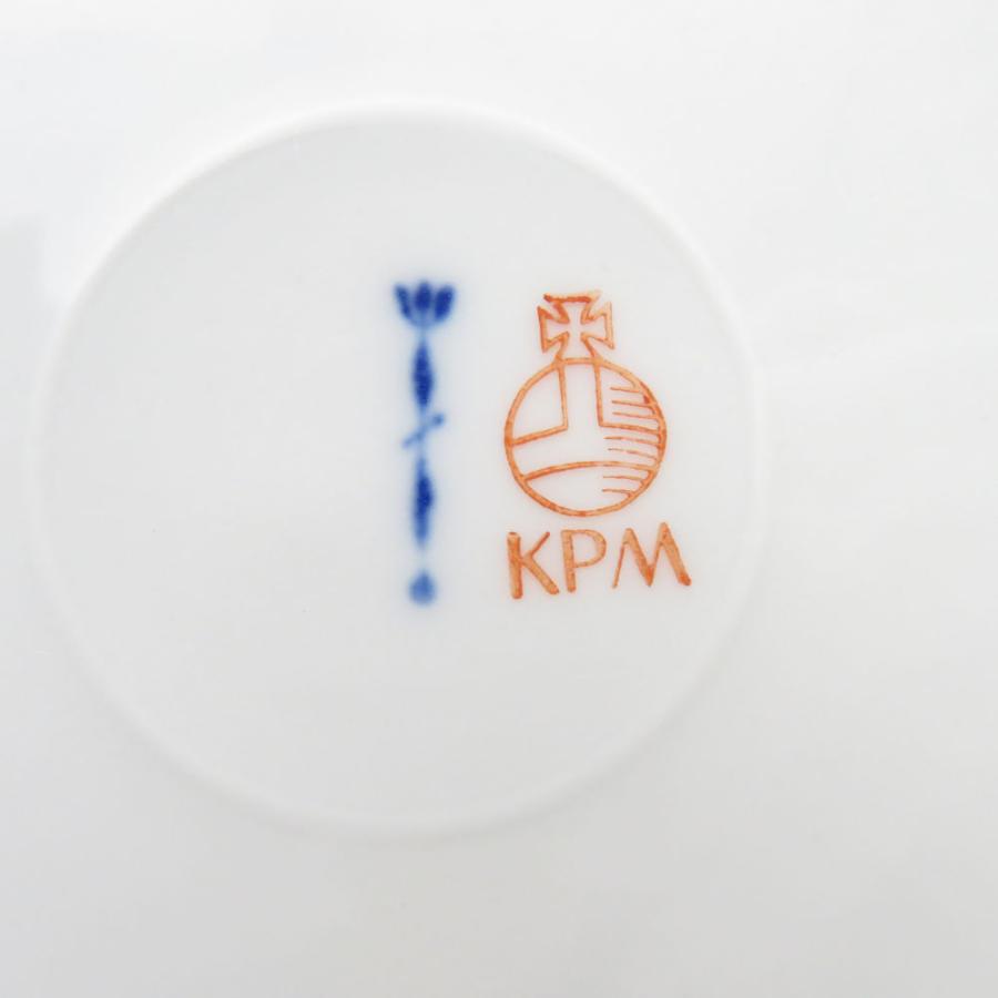 美品 KPM BERLIN KPMベルリン Neuosier ノイオジェール 中皿 20cmプレート フラワーブーケ 花 金彩 SU8309Uの画像
