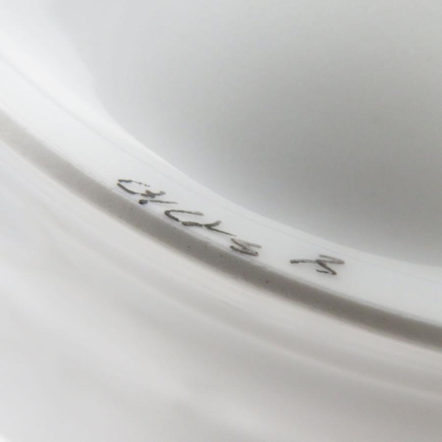 美品 KPM BERLIN KPMベルリン ロカイユ フラワーブーケ 中皿 19cmプレート 花 蝶 金彩 ケーキ デザート SU8315Uの画像