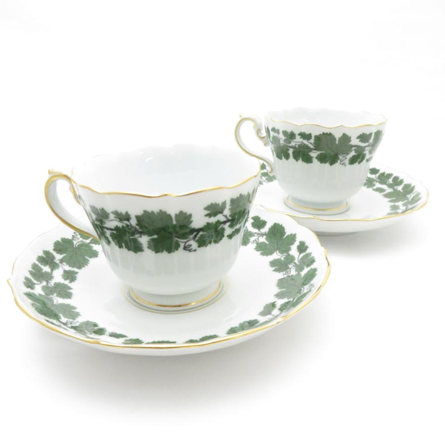 マイセン 美品 MEISSEN ワインリーフ カップ＆ソーサー 中皿 4点