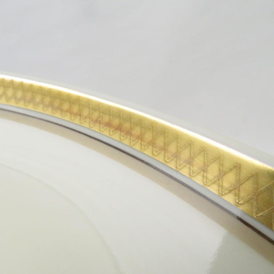 美品 ROYAL COPENHAGEN ロイヤルコペンハーゲン ゴールデンクローバー オーバル皿 27cmプレート 楕円 ディナー トレイ SU8461Fの画像