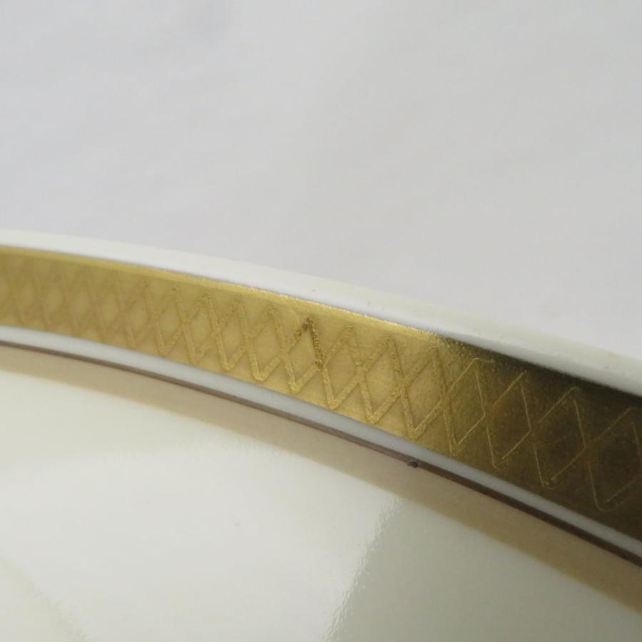 美品 ROYAL COPENHAGEN ロイヤルコペンハーゲン ゴールデンクローバー オーバル皿 27cmプレート 楕円 ディナー トレイ SU8461Fの画像