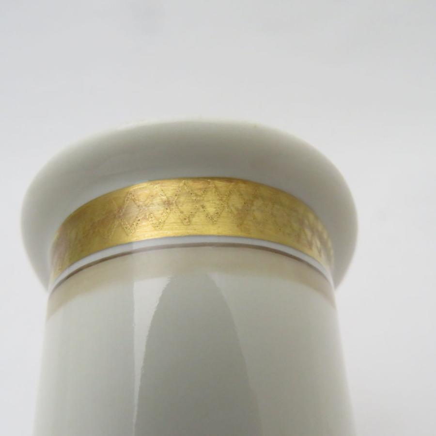 美品   ロイヤルコペンハーゲン ゴールデンクローバー 小物入れ 楕円錐形 陶器 インテリア SU8464F ROYAL COPENHAGEN（ロイヤルコペンハーゲン） 美品 ゴールデン