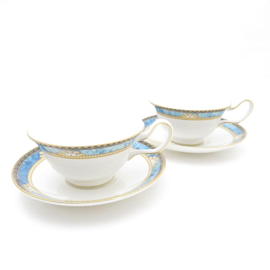 美品 WEDGWOOD ウェッジウッド カーゾン ティーカップ＆ソーサー 2客  