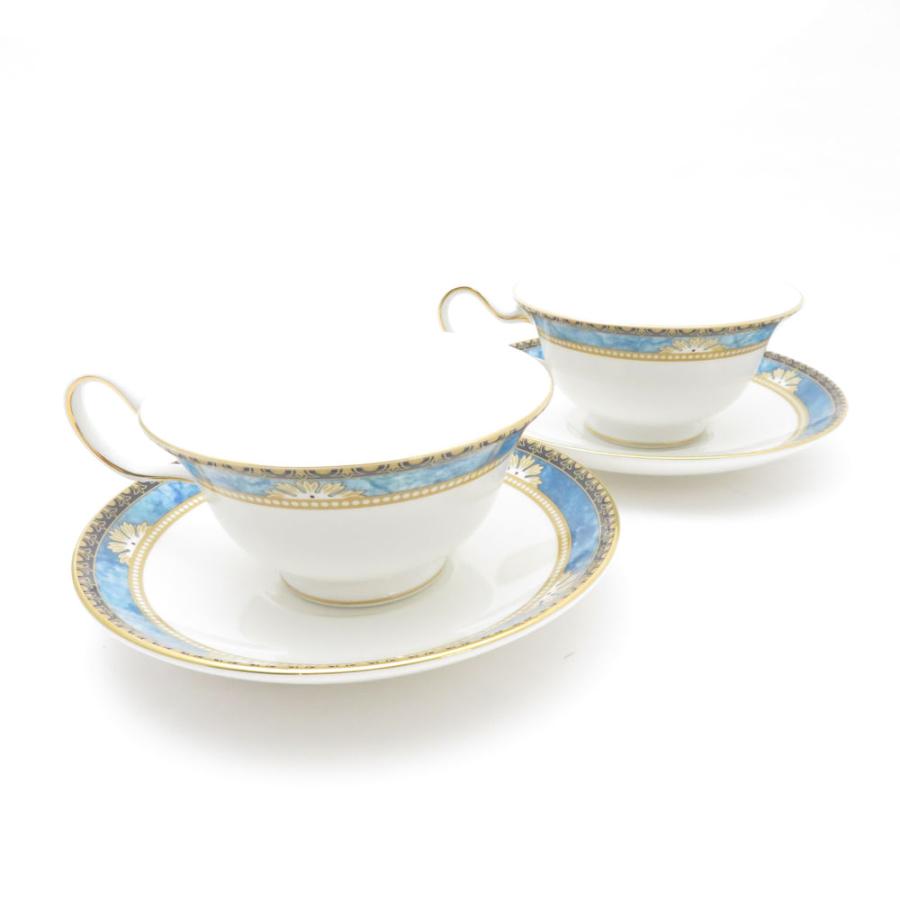 美品 WEDGWOOD ウェッジウッド カーゾン ティーカップ＆ソーサー 2客 