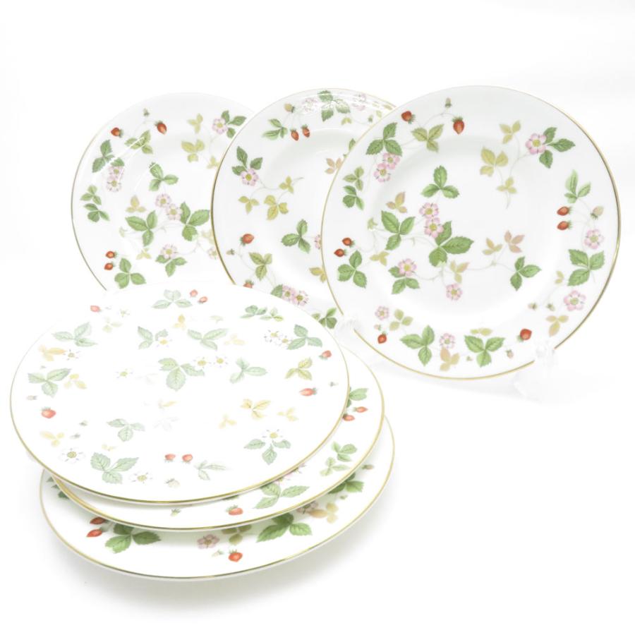美品 WEDGWOOD ウェッジウッド ワイルドストロベリー 中皿 6枚 17cm 