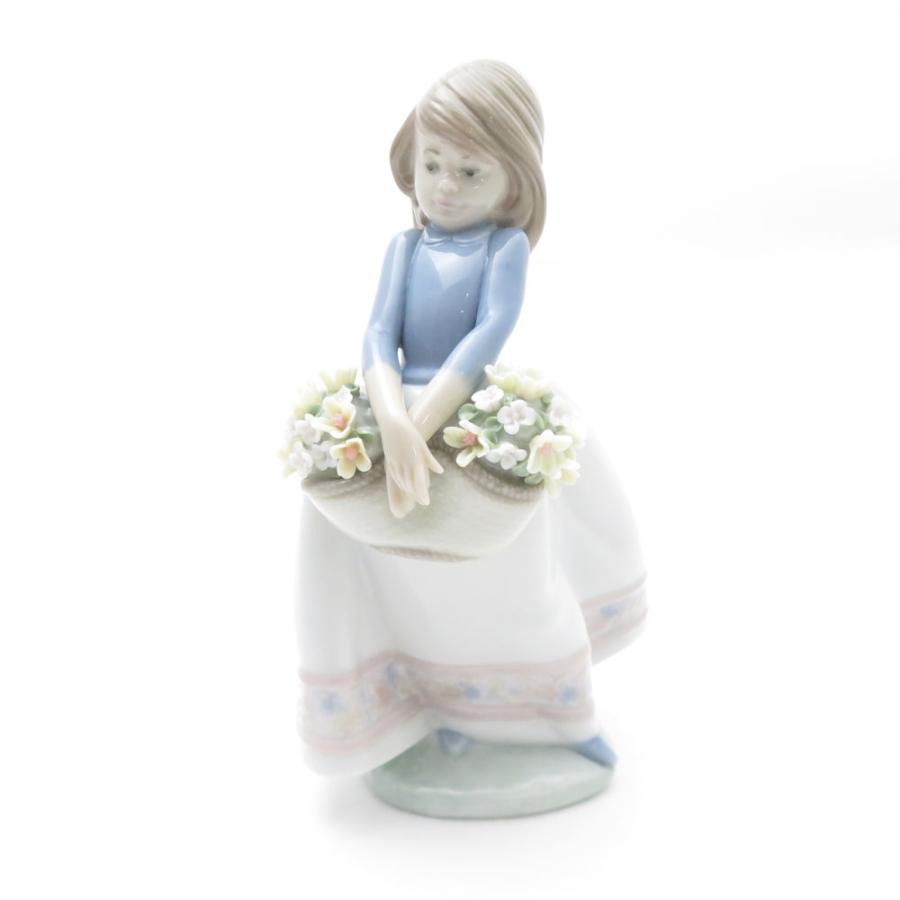 未使用 LLADRO リヤドロ 5467 五月の花 フィギュリン 置物 陶器人形 