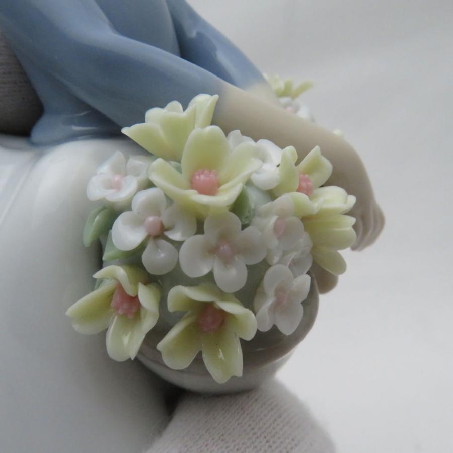 未使用 LLADRO リヤドロ 5467 五月の花 フィギュリン 置物 陶器人形 