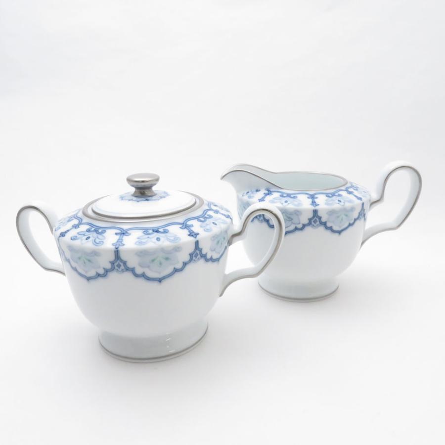 美品 OKURA 大倉陶園 呉須正倉院 シュガーポット＆クリーマー 2点 SY10110D 大倉陶園 美品 OKURA 呉須正倉院 シュガーポット＆クリーマー 2点