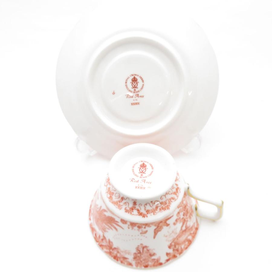 美品  Crown Derby ロイヤルクラウンダービー Red Aves エイビスレッド ティーカップ＆ソーサー レア 希少 SY10646P Royal Crown Derby 美品 ロイヤルクラウンダービー Red Aves エイビ
