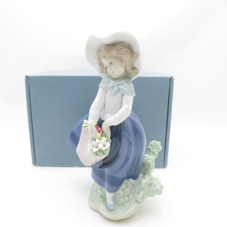 LLADRO 美品 リヤドロ 5222 きれいな花ばかり フィギュリン 置物 陶器 