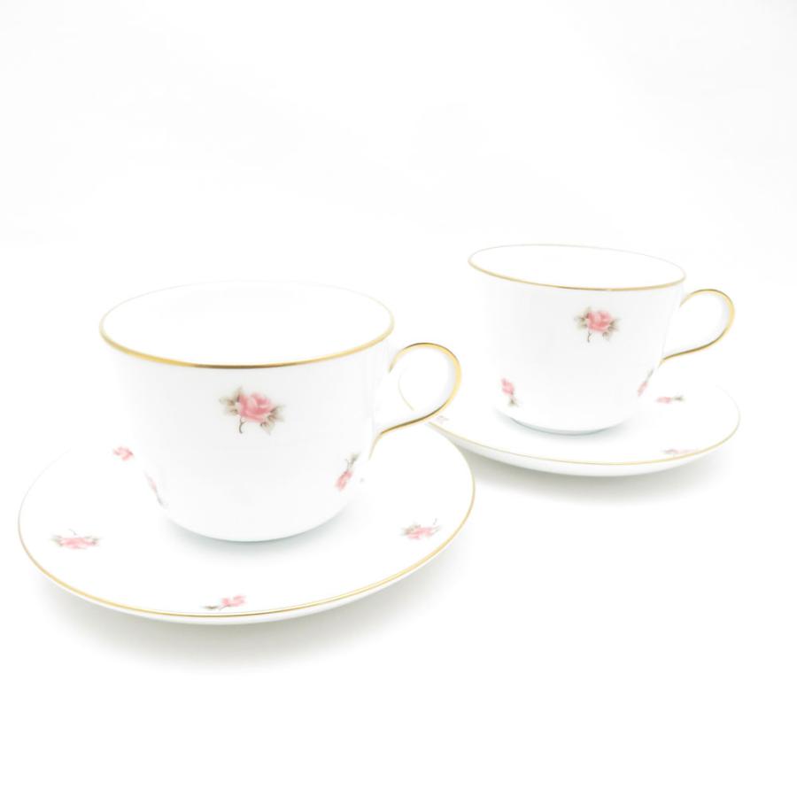 美品 OKURA 大倉陶園 小花 モーニングカップ＆ソーサー 2客 ペア SY11950K1 