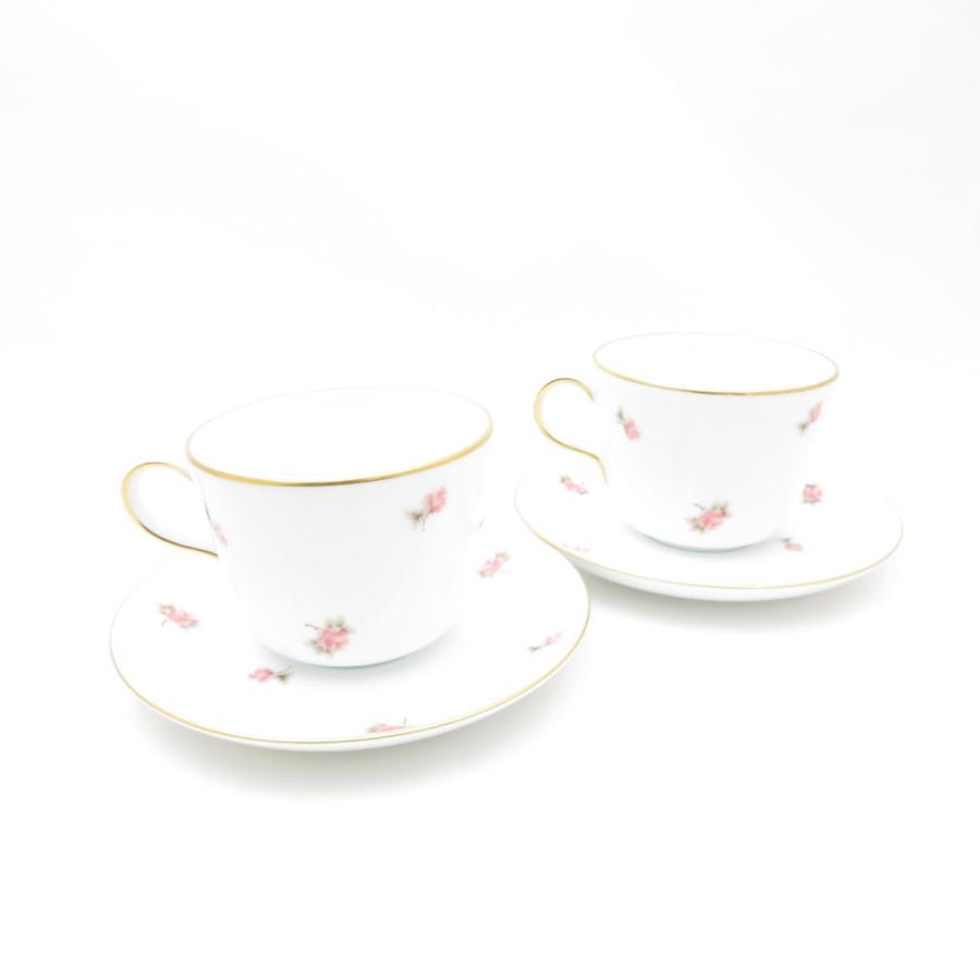 大倉陶園 美品 OKURA 小花 モーニングカップ＆ソーサー 2客 ペア