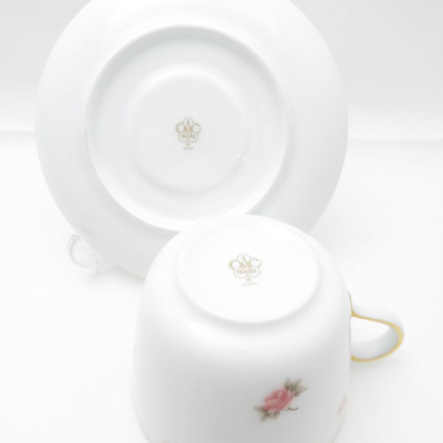 【未使用品】大倉陶園 ペアカップ&ソーサー 小花モーニング 大倉陶園 美品 OKURA 小花 モーニングカップ＆ソーサー 2客 ペア