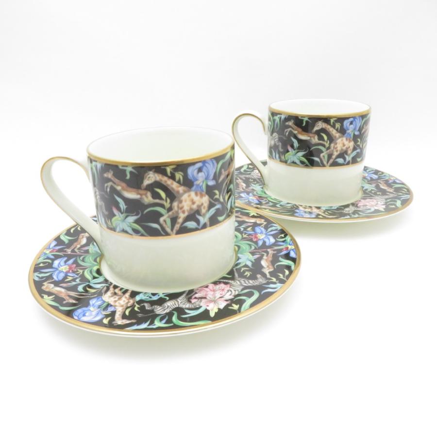 美品 Franciscan フランシスカン Jane st. Gaston カップ＆ソーサー 2客 ペア ジャングル アニマル SY12131J2 美品 Franciscan フランシスカン Jane st. Gaston カップ＆ソーサー 2
