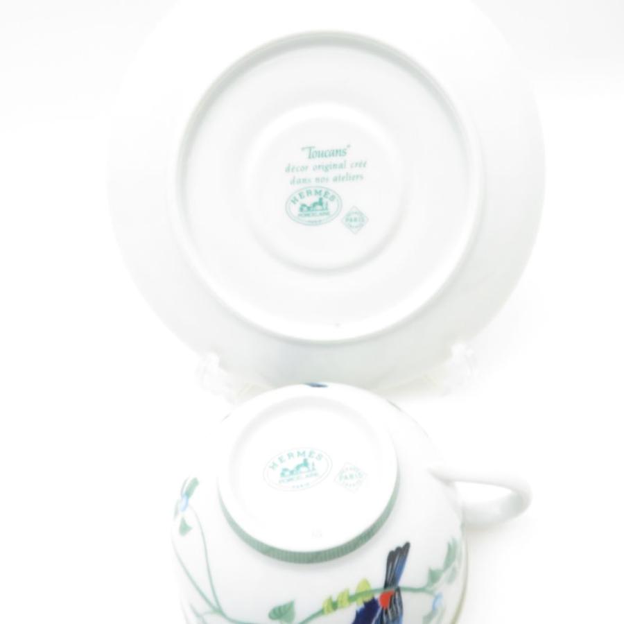 美品 HERMES エルメス Toucans トゥカン ティーカップ＆ソーサー SY12504C2 HERMES（エルメス） 美品 Toucans トゥカン ティーカップ＆ソーサー