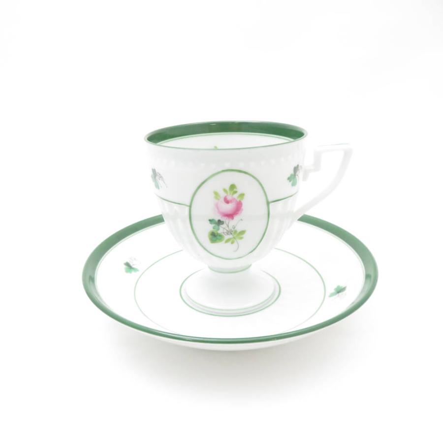 美品 Herend ヘレンド ウィーンの薔薇 4985 VRH アンピールカップ＆ソーサー 1客 バラ チョコレート レア 希少 SY12585H1 ヘレンド（HEREND） 美品 ウィーンの薔薇 4985 VRH アンピールカップ