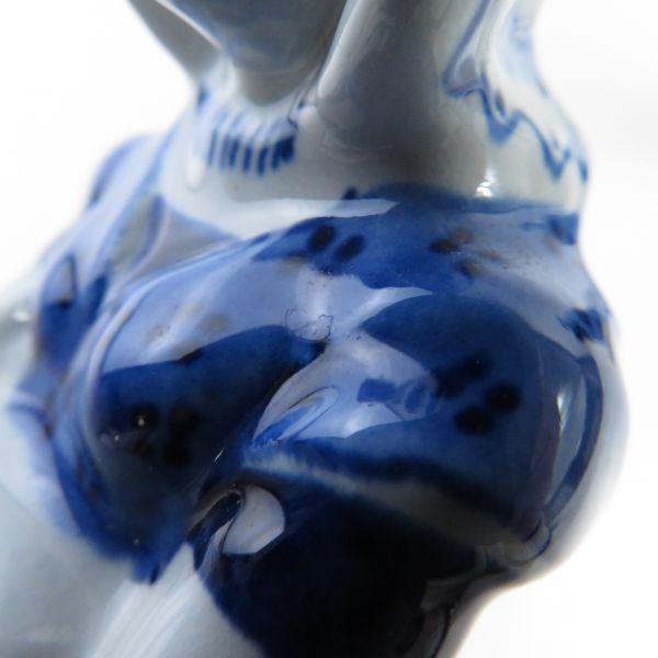 美品  DELFT ロイヤル デルフト フィギュリン 2点セット インテリア オブジェ 人形 SY5260T 美品 ロイヤル デルフト フィギュリン 2点セット インテリア