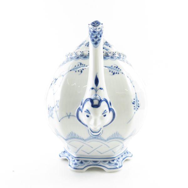 希少ロイヤルコペンハーゲン ブルー フルーテッド フルレース 顔付 ポット