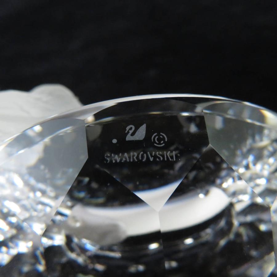 美品 スワロフスキー 小鳥の水盤 ジュエリートレイ クリア 小物入れ 
